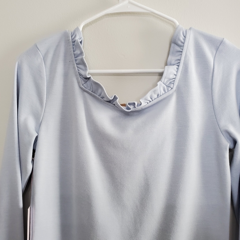 Rachel Parcell Light Blue Ruffle Top - Picture 10 of 11